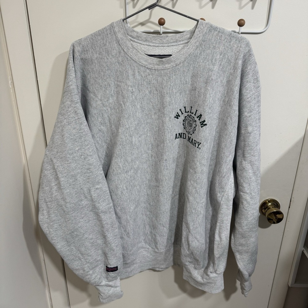 Vintage William & Mary University Sweatshirt Mens XXL 2XL Gray NCAA JanSport USA